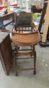 A Victorian metamorphic high chair/rocker.