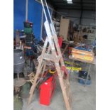 Old wooden step ladders x 2
