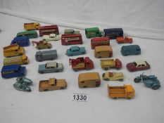 A good selection of early Lesney Matchbox die cast vehicles (28 in total).