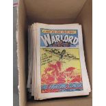 A collection of approximately 75 Warlord comics mainly late 1970s early 1980s