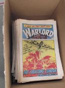 A collection of approximately 75 Warlord comics mainly late 1970s early 1980s