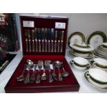 A Viners stainles steel 58 piece canteen of cutlery for 8 persons.
