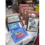 A quantity of framed and glazed prints