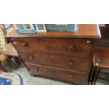 A mahogany 3 drawer chest.