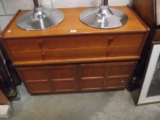 A Nathan teak 4 drawer, 2 door sideboard.