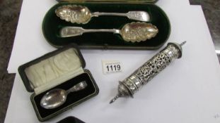 A silver (925) christening tube,