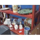 Two shelves of china including Aynsley and Chokin plate etc