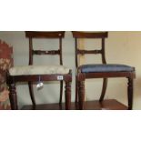 A pair of Georgian side chairs, collect only.
