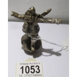 A vintage silver figure of The Jolly Fisherman, a/f (missing one hand).