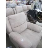A pair of reclining arm chairs and a three seater