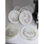 7 Royal Doulton 'Wind in the Willows' collector's plates from original art work by Christina