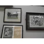 Framed and glazed photo of England tour of West indies 1990 signed by some members,