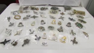 A good collection of military badges and buttons (in excess of 40 badges).