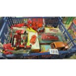 A quantity of Dinky fire engines, military vehicles, hovercroft etc.