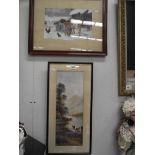 2 framed and glazed prints of cattle