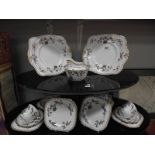 A 20 piece Tuscan hand painted teaset (4 cups only)