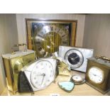 A quantity of miscellaneous mantel clocks.