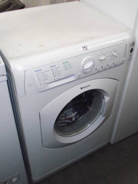 A Hotpoint washing machine.