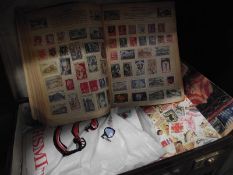 A vintage case of stamps, albums, FDC's, ephemera etc.