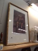 A limited edition framed and glazed print 'Old Smokey' by Marc Grimshaw 14/150