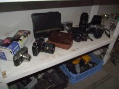 A good collection of camera's including bakelite, Hawkette, Halina etc.