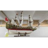 A superb model galleon.