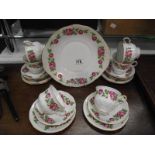 A Gainsborough bone china rose tea set.