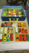 A Matchbox Superfast collector's carrying case with 48 cars.