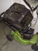 A petrol mower.