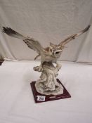 A large Capo-Di-Monte barn owl in flight by Pennati (collect only).