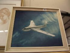 A painting on board of a Victor 2 aircraft signed Maguire,