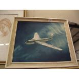 A painting on board of a Victor 2 aircraft signed Maguire,