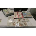 3 albums of assorted cigarette cards, mainly in sets.