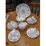 19 pieces of Colclough Coppelia pattern tea ware.