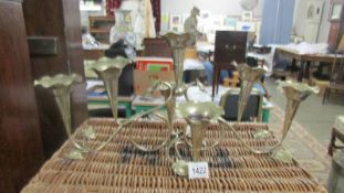 An art nouveau silver plated table centrepiece/epergne.