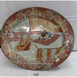 A hand painted Chinese meat platter.