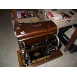 A vintage 'New Ideal D' sewing machine from the Home Sewing Machine Co.