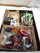 A good lot of vintage jewellery including earrings, necklaces, bracelets,