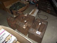 3 vintage 56lb weights.