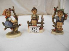 3 Goebel figures of children.