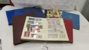 7 small albums of assorted stamps including German, Egyptian etc.