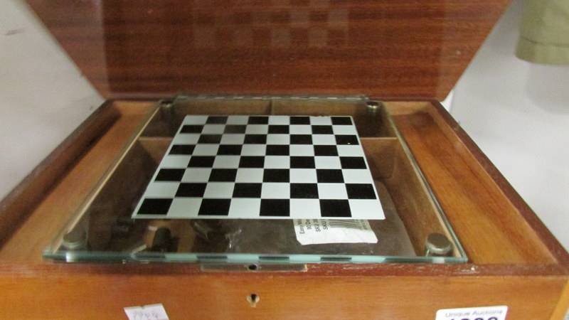 An inlaid chess table. - Image 3 of 3