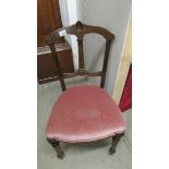 An Edwardian mahogany chair.