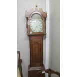 An oak cased Grandfather clock with mid 19th century painted dial.