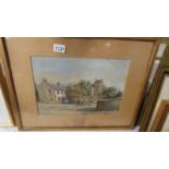 A pastel and watercolour painting signed Herkis Hume Nesbit (1849-1923) 1877, Glasgow School,