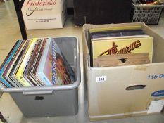 2 boxes of records, Big bands, Dean Martin, Bing Crosby, Richard Clayderman, Jim Reeves,