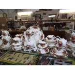 A Royal Albert Old Country Roses tea set.