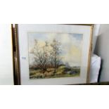 A framed and glazed rural watercolour signed John D Brownlow.