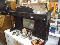 An overmantel/dresser top with mirror.