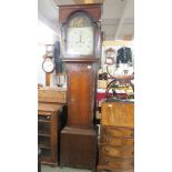 An oak cased 8 day Grandfather clock, Jn. Bolton, Chester Le Street.